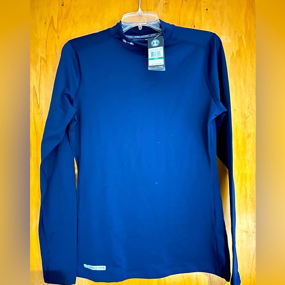 NWT Under Armour cold gear mock neck in Navy Blue! - Picture 1 of 4